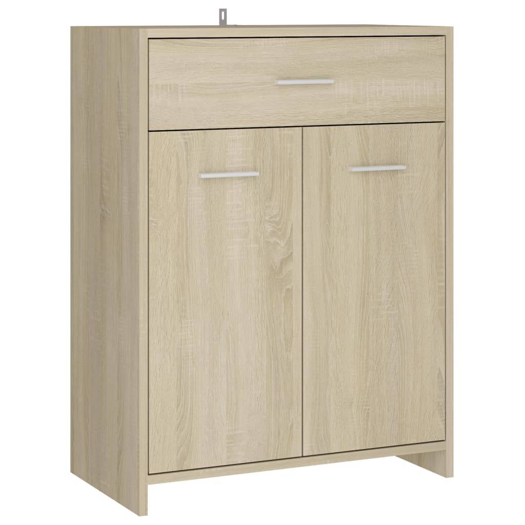 vidaXL Badezimmerschrank Sonoma-Eiche 60x33x80 cm Holzwerkstoff