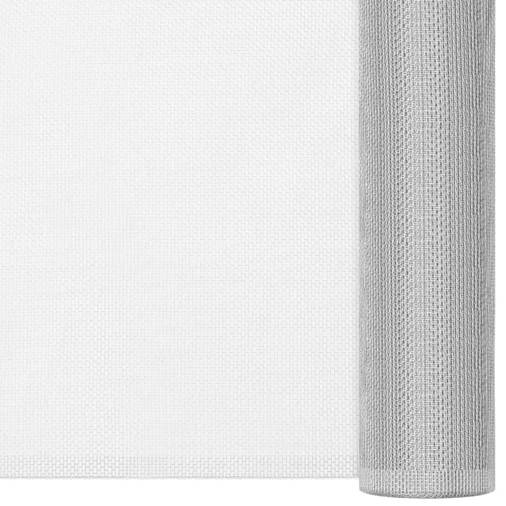 vidaXL Fliegengitter Aluminium 100x2000 cm Silbern