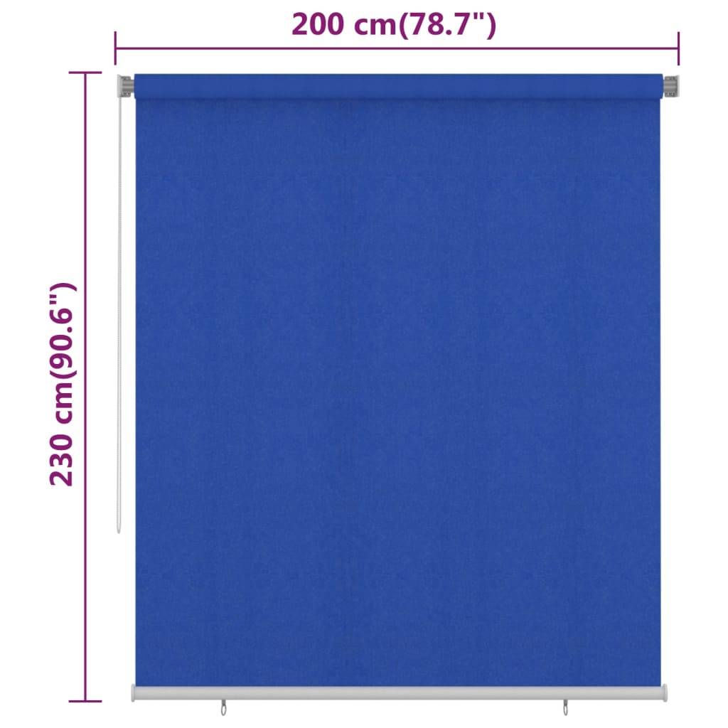 vidaXL Außenrollo 200x230 cm Blau HDPE