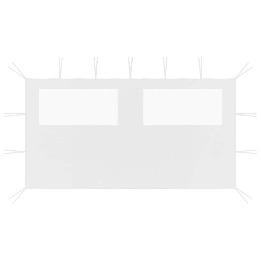 vidaXL Pavillon-Seitenwand mit Fenstern 4x2 m Weiß
