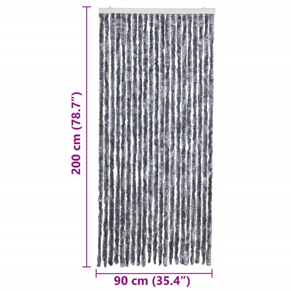 vidaXL Insektenschutz-Vorhang Silbern 90x200 cm Chenille