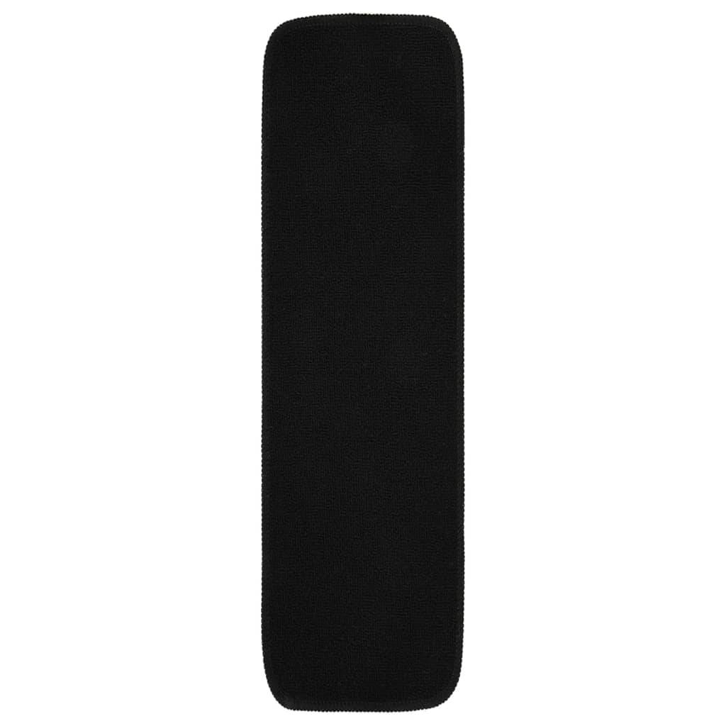 vidaXL Antirutsch Stufenmatten 15 Stk. 75x20 cm Schwarz Rechteckig