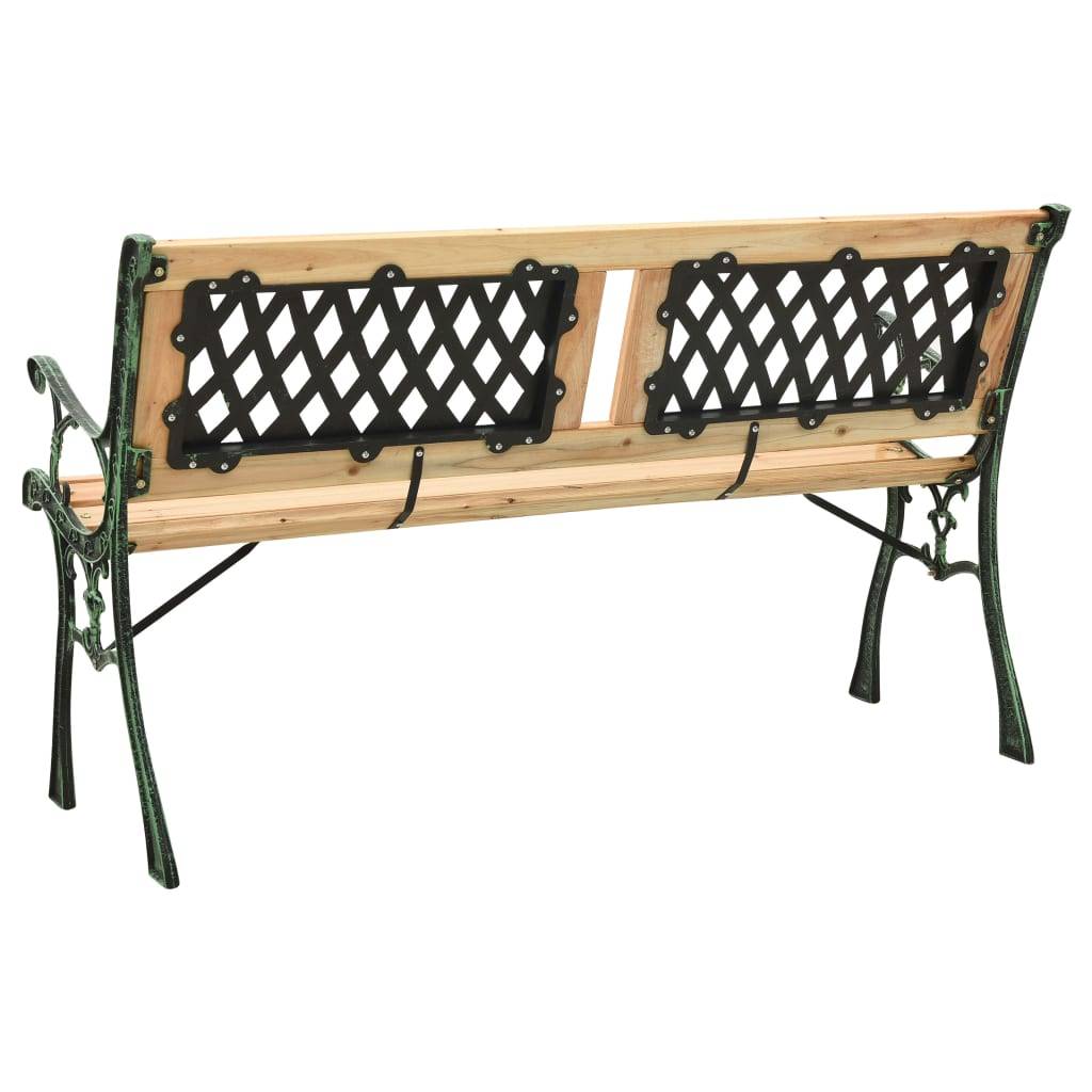 vidaXL Gartenbank 122 cm Gusseisen und Massivholz Tanne
