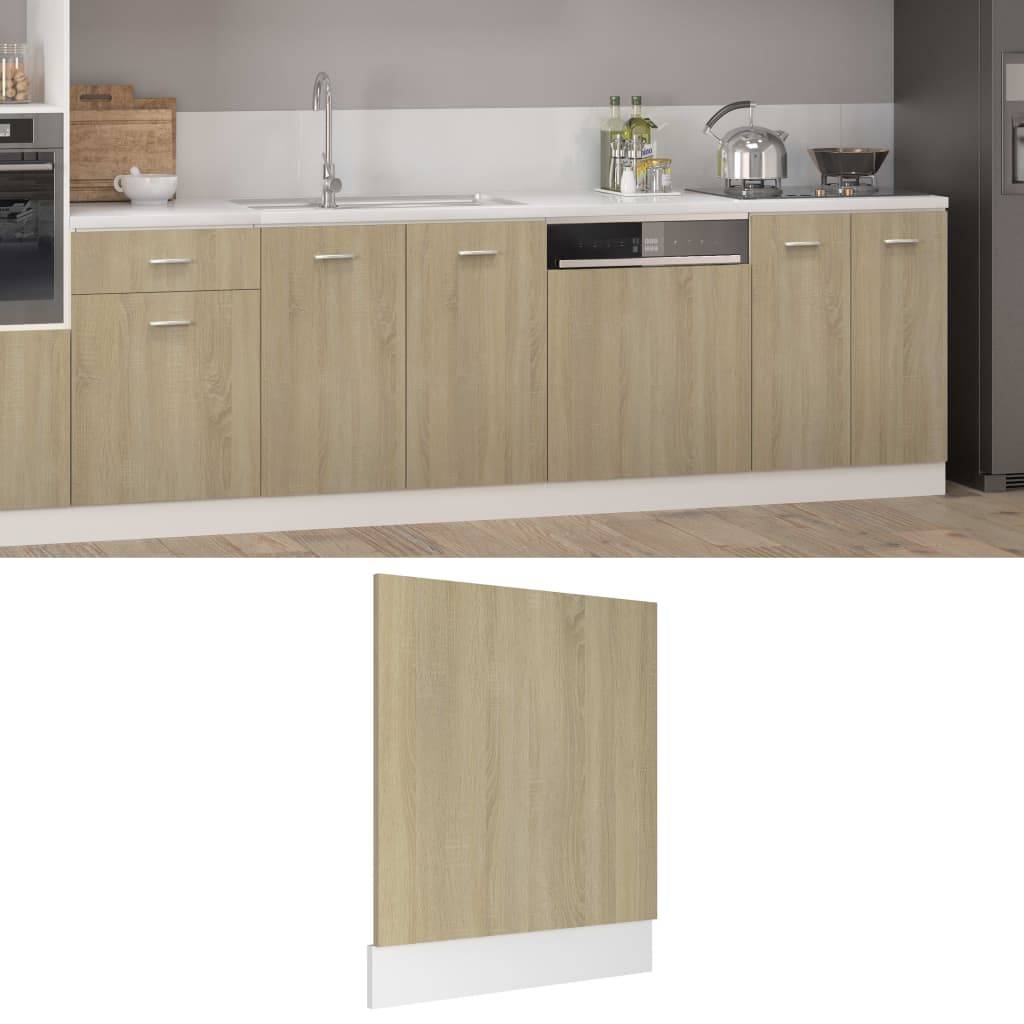 vidaXL Geschirrspülerblende Sonoma-Eiche 59,5x3x67 cm Holzwerkstoff