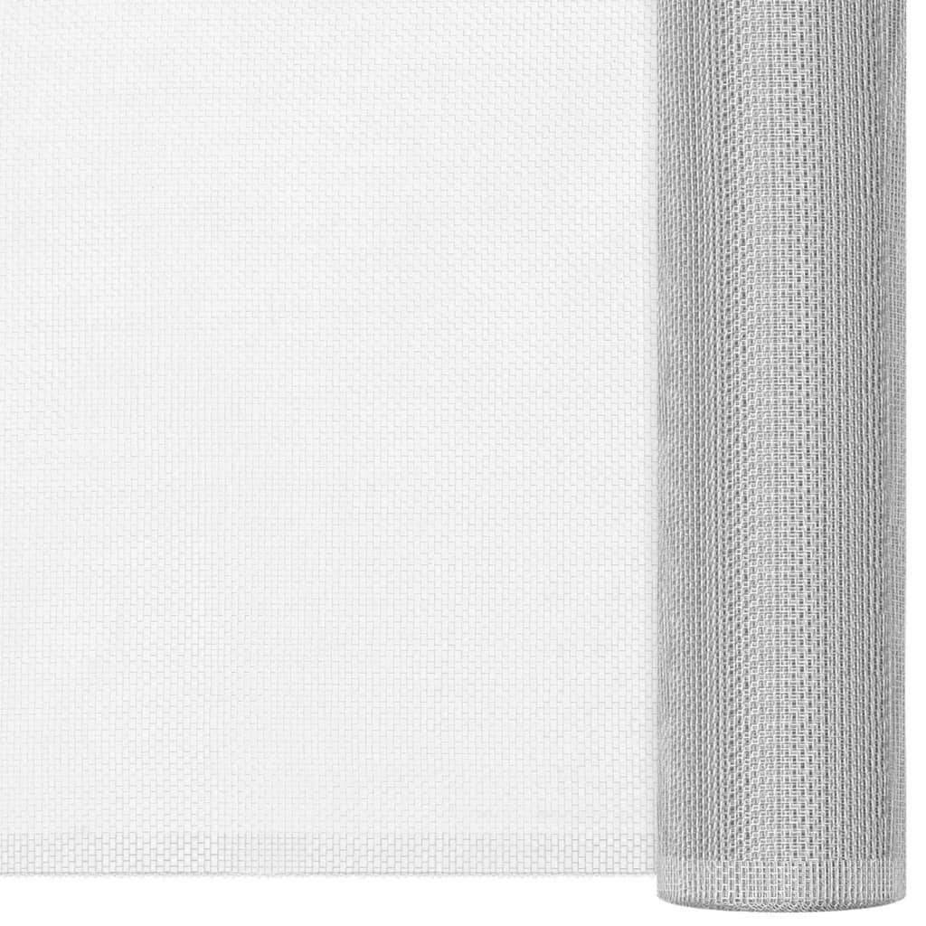 vidaXL Fliegengitter Aluminium 80x1000 cm Silbern
