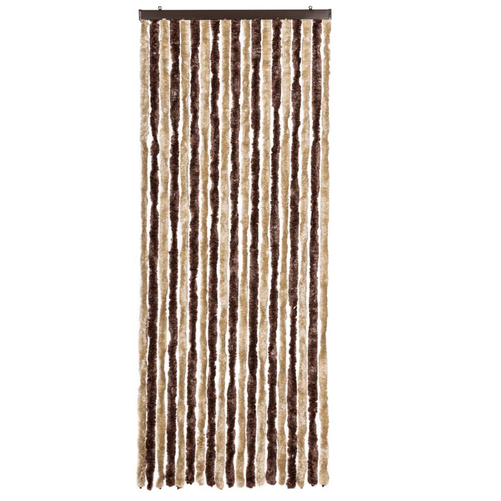 vidaXL Insektenschutz-Vorhang Beige und Hellbraun 56x185 cm Chenille
