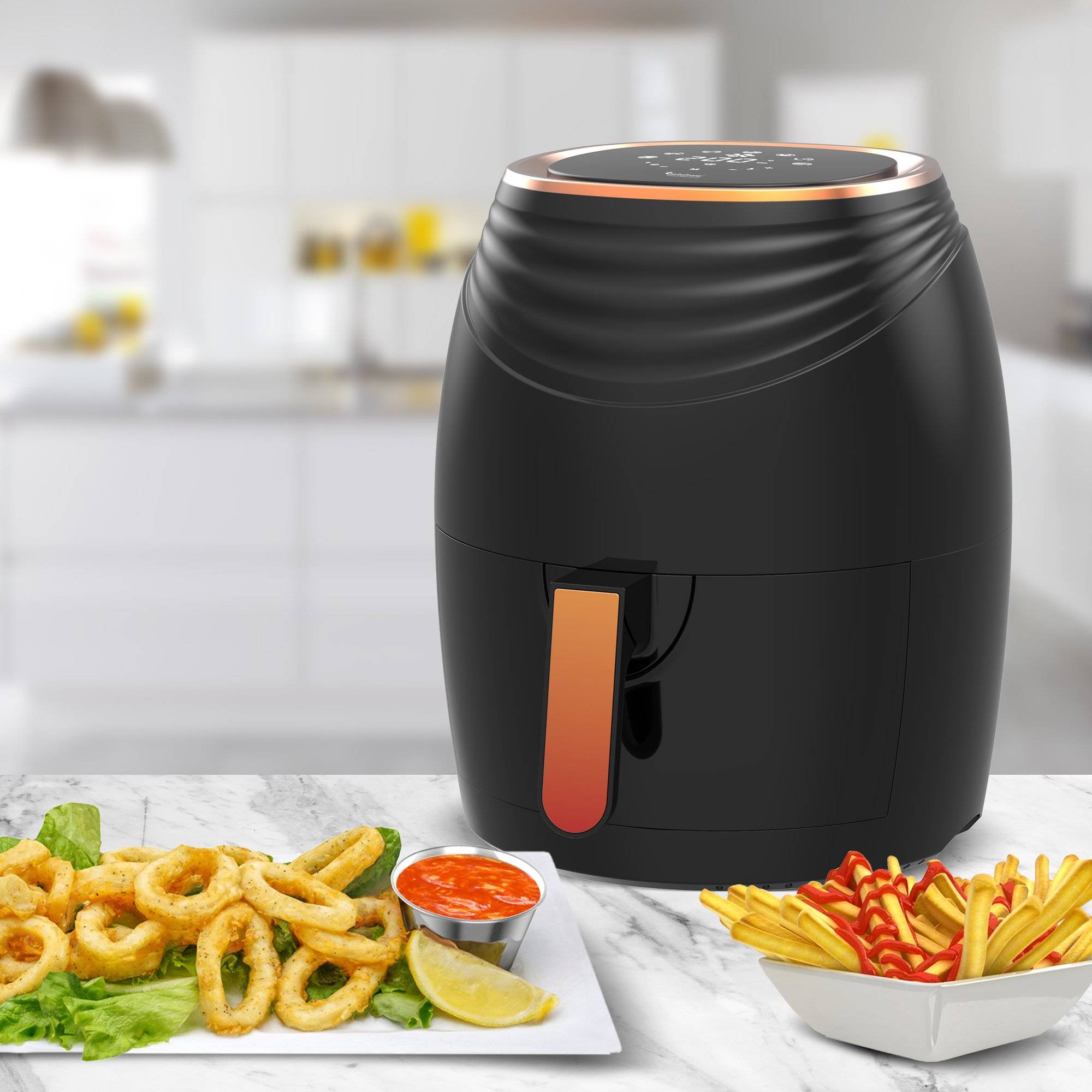 Heissluftfritteuse Retro 3,5L - AF11D digitale Heißluftfritteuse 7 Prog. Airfryer Fritteuse ohne Fett Öl 50°C 200°C Luftfritteuse Friteuse Power