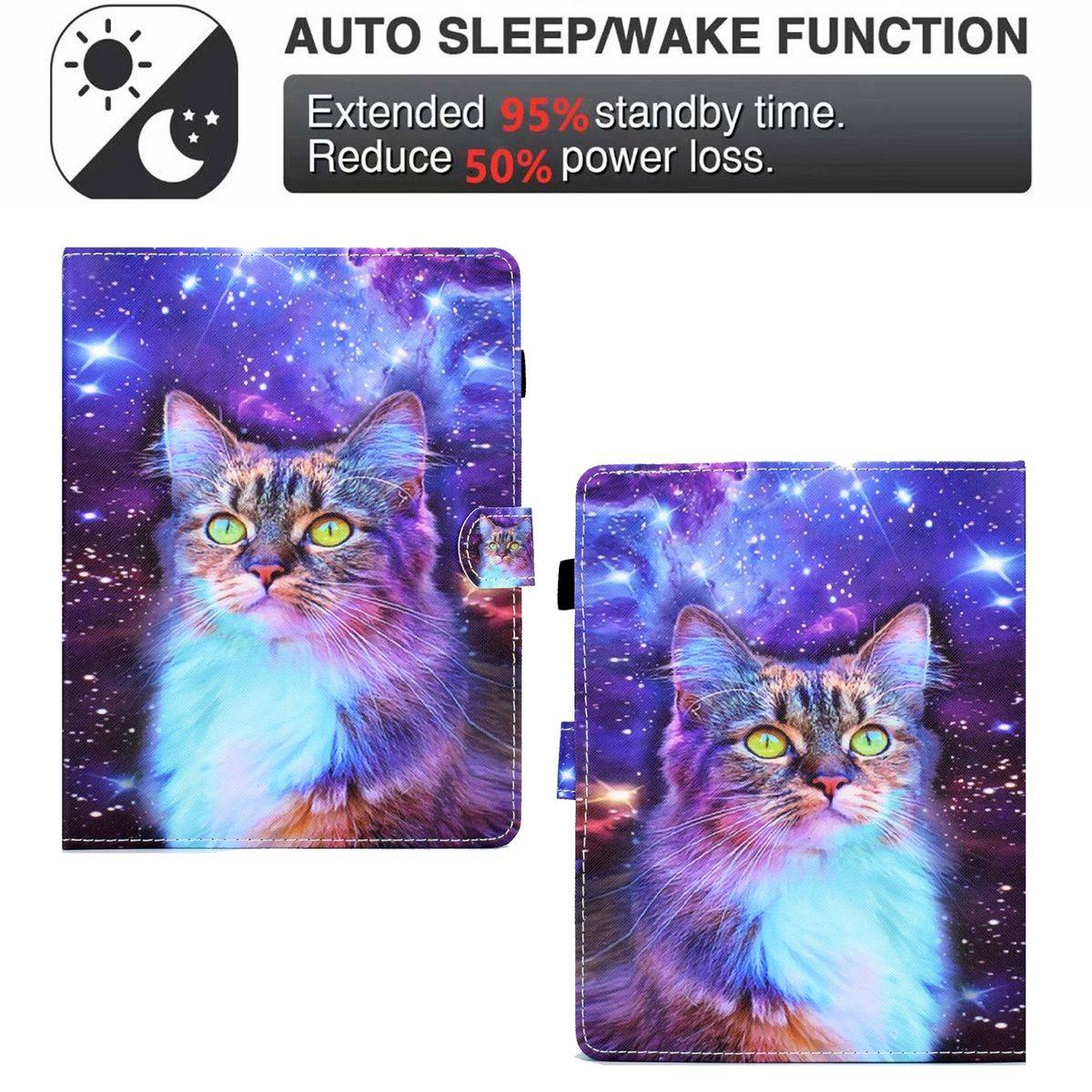 Für Lenovo Tab M10 3rd Gen 10.1 2022 Universelle Kunstleder Tablet Cover Tasche Motiv 4 Hülle Case Etuis