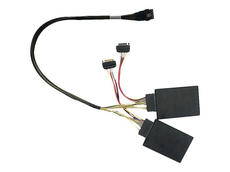 HighPoint Internes SAS-Kabel - Slim SAS (SFF-8654) - (M) zu SATA-Stromstecker -