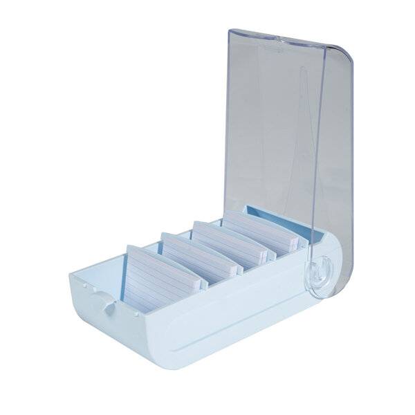 Karteikasten BunnyBox - A8 quer inkl. 100 Karten A8 liniert pastellblau.