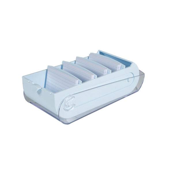 Karteikasten BunnyBox - A8 quer inkl. 100 Karten A8 liniert pastellblau.