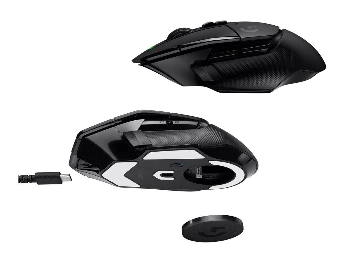 Logitech G G502 X LIGHTSPEED Mouse optical 8 buttons wireless 2.4 GHz USB MAU Logitech LIGHTSPEED receiver black