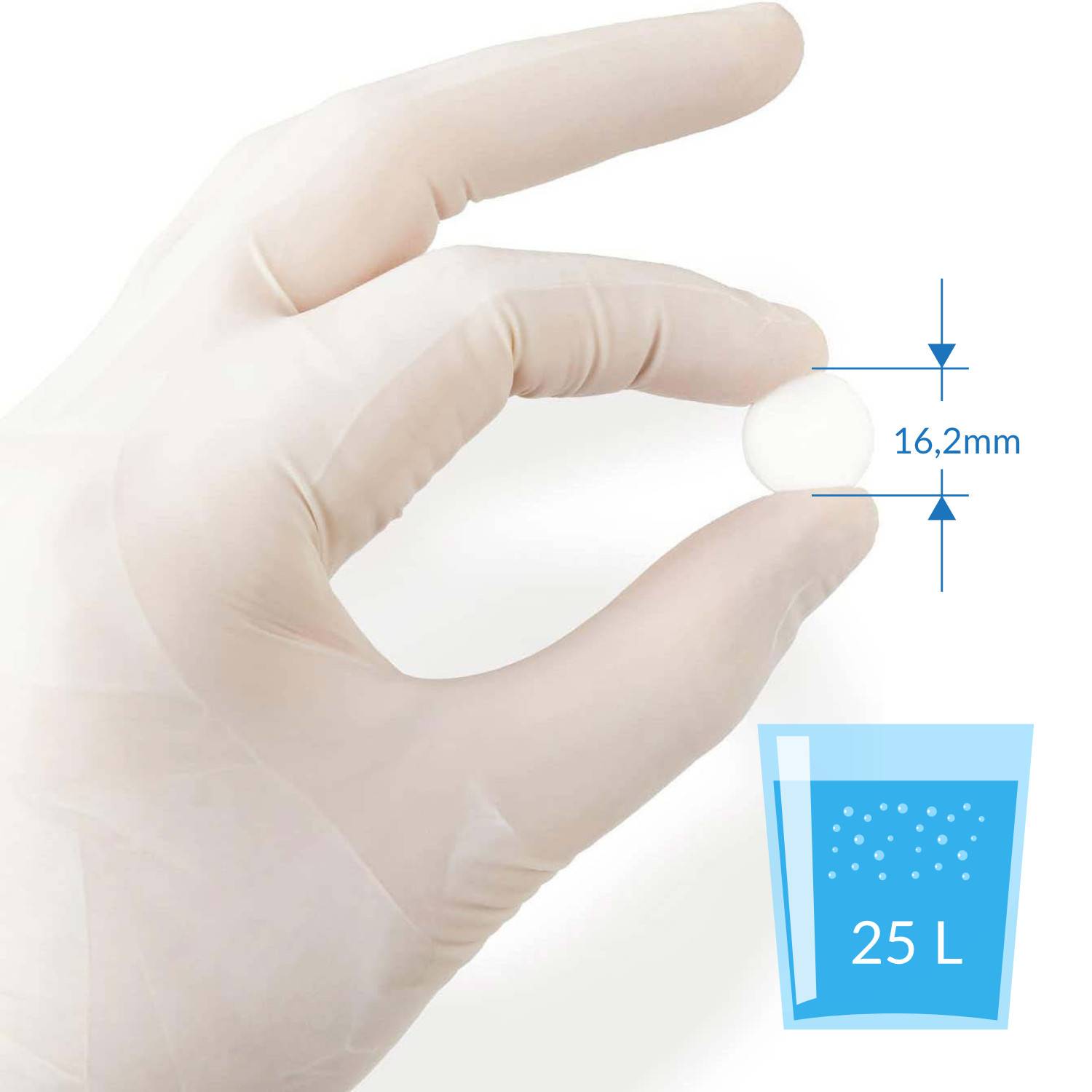 JB White 12x Wasser Rudergerät Tabletten gegen Algen, extra konzentriert, Wasserrudergerät Chlortabletten (2 x 6)