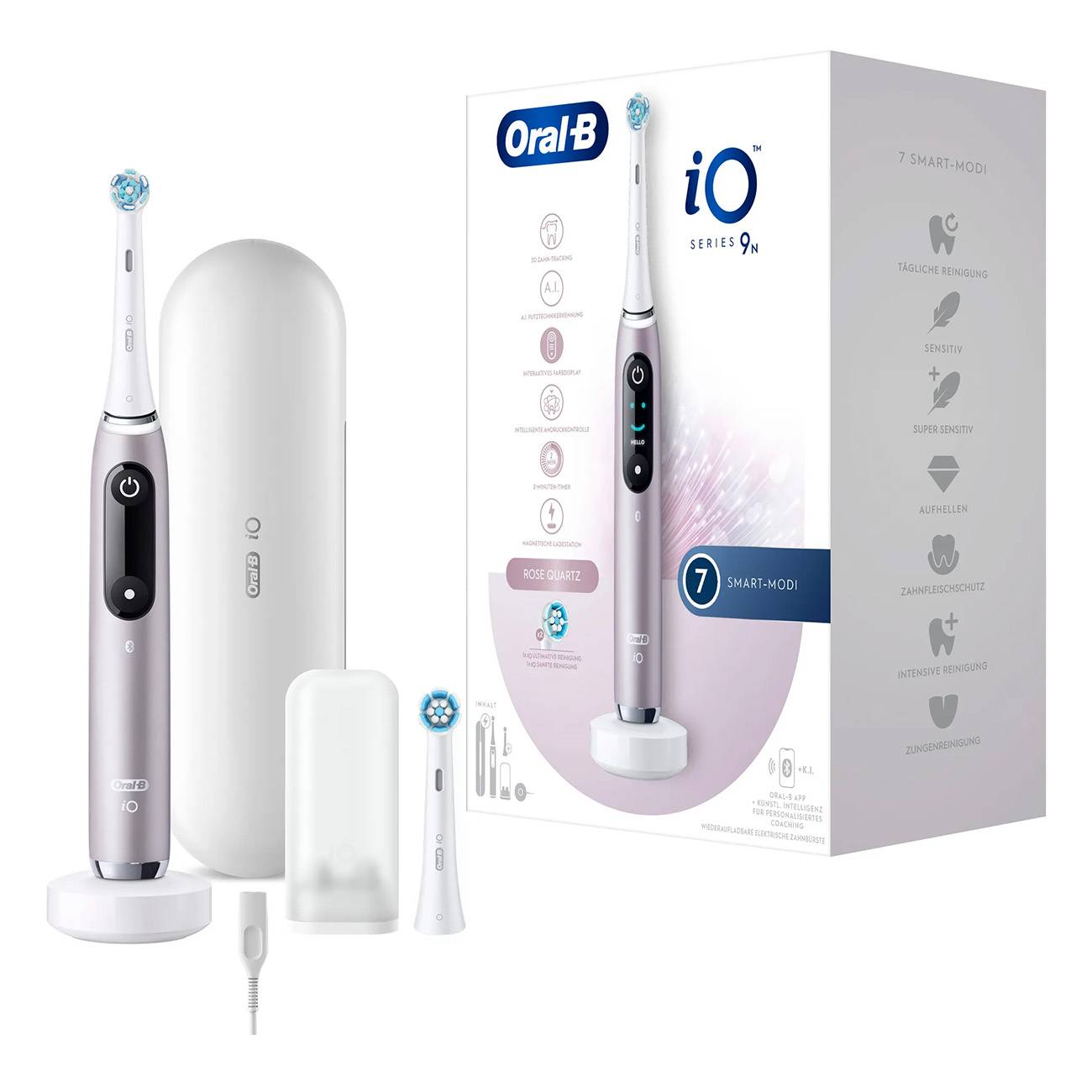 Oral-B iO Series 9N Set Rose Quartz Elektrische Zahnbürste