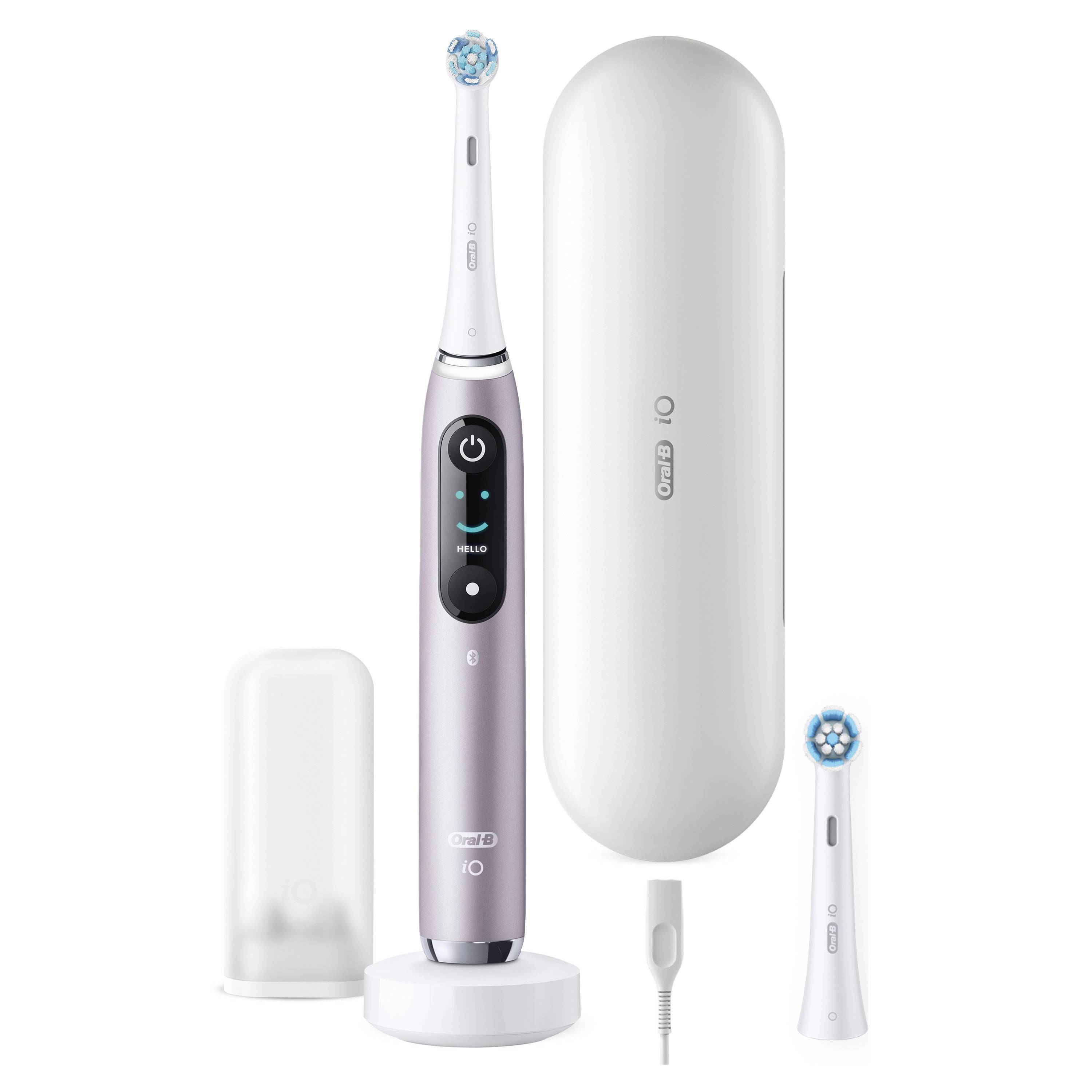 Oral-B iO Series 9n - Erwachsener - Rotierende-vibrierende Zahnbürste - Tägliche Pflege - Zahnfleischpflege - Sensibel - für weiße Zähne - Rose -