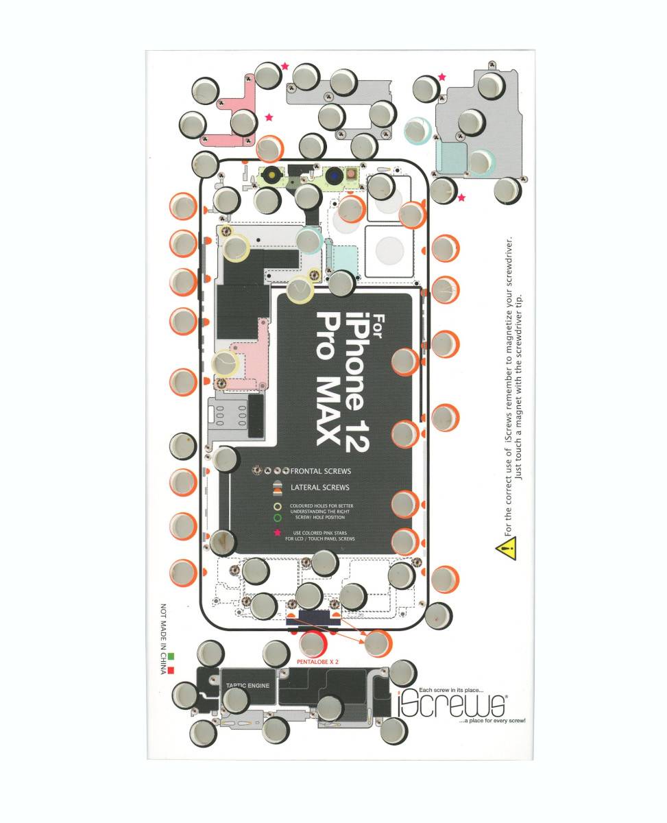 iScrews iPhone 12 Pro Max Schraubenaufbewahrung für Profis