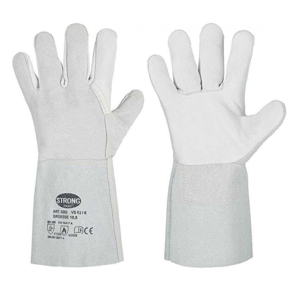 Schweißerhandschuhe VS 53/K - Stronghand - Rindleder - Größe 10,5 - Länge ca. 35 cm