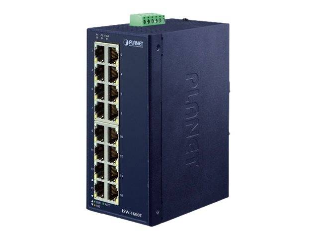 PLANET ISW-1600T - Switch - unmanaged - 16 x 10/100