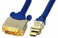 Lindy HDMI-DVI Premium GOLD 7.5m - 7,5 m - HDMI - DVI-D - Blau -
