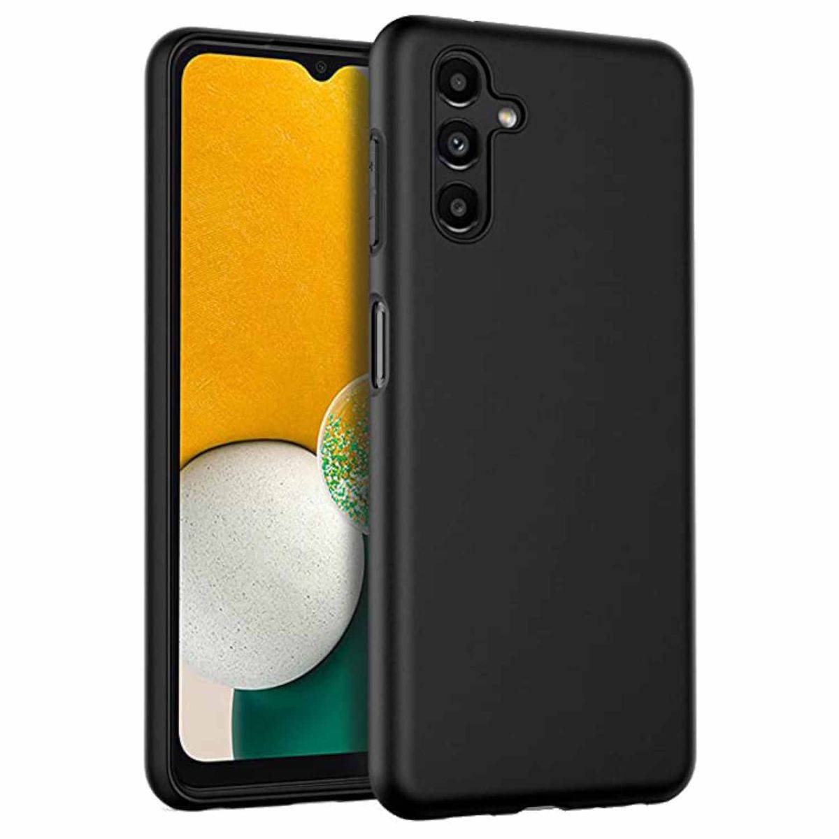 Für Samsung Galaxy A14 5G / 4G Silikoncase TPU Schutz Schwarz Handy Tasche Hülle Cover Etui Zubehör Neu
