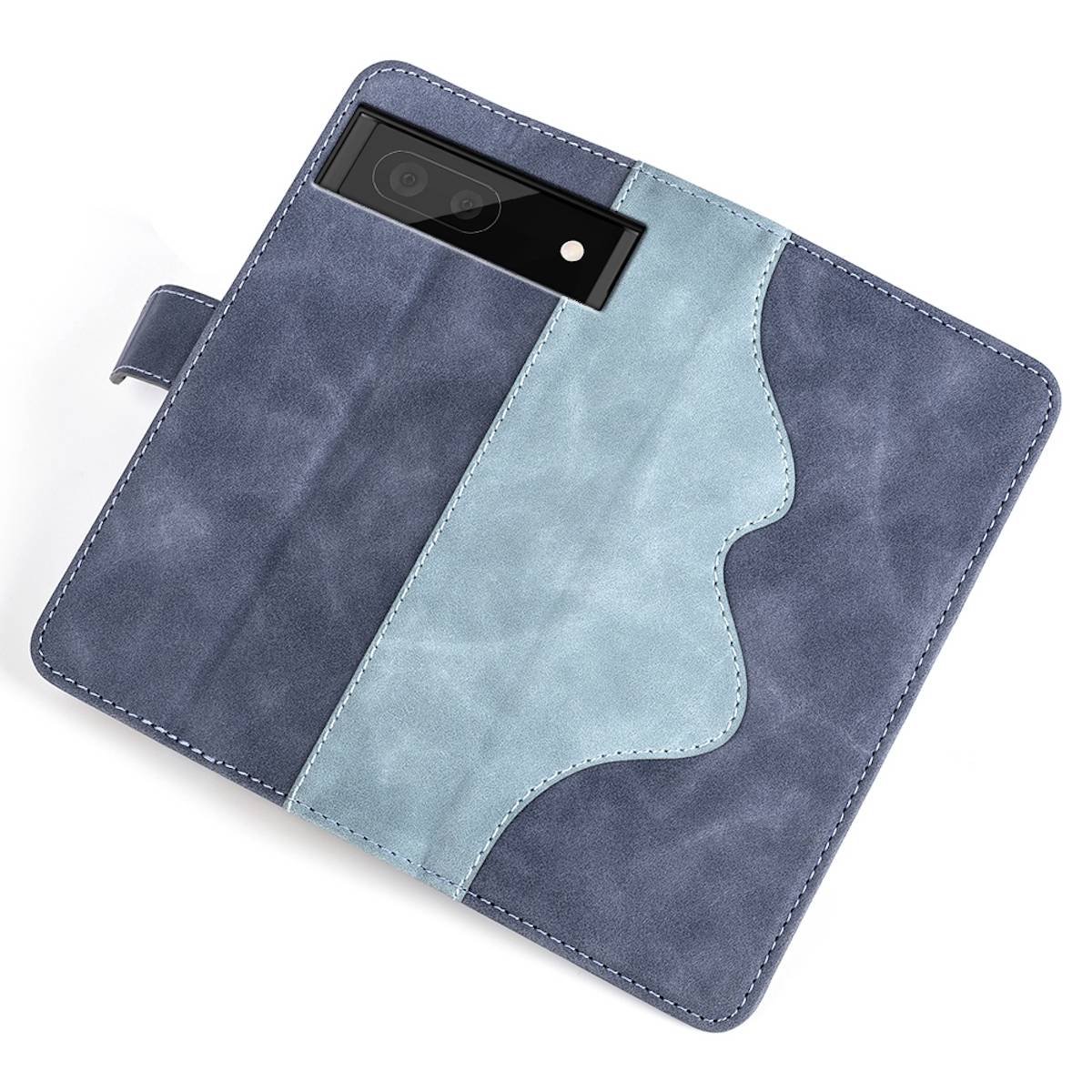 Für Google Pixel 7 Pro Design Handy Tasche Wallet Premium Blau Schutz Hülle Case Cover Etuis Neu Zubehör