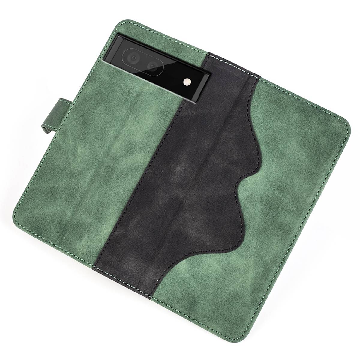 Für Google Pixel 7 Pro Design Handy Tasche Wallet Premium Grün Schutz Hülle Case Cover Etuis Neu Zubehör