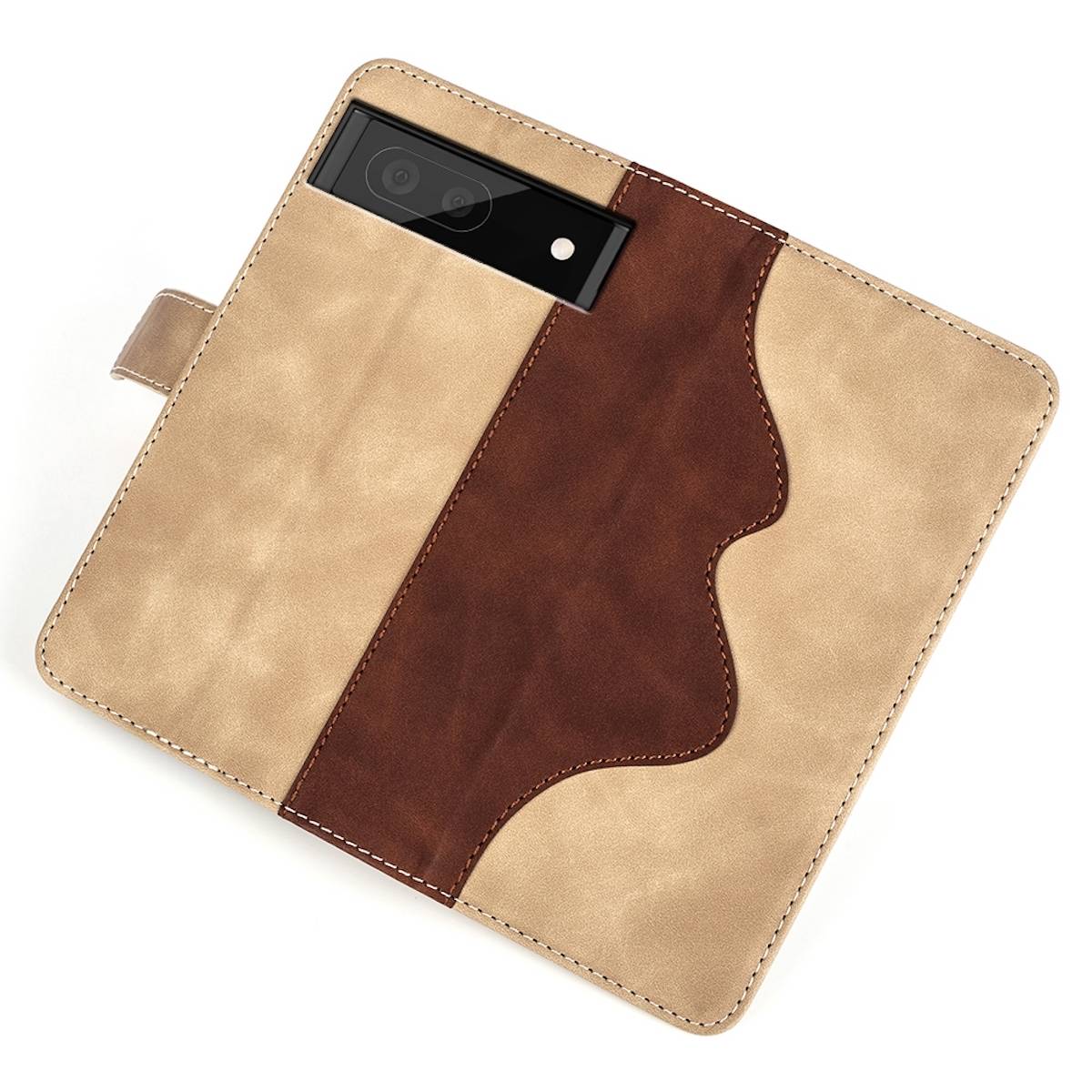 Für Google Pixel 7 Pro Design Handy Tasche Wallet Premium Braun Schutz Hülle Case Cover Etuis Neu Zubehör