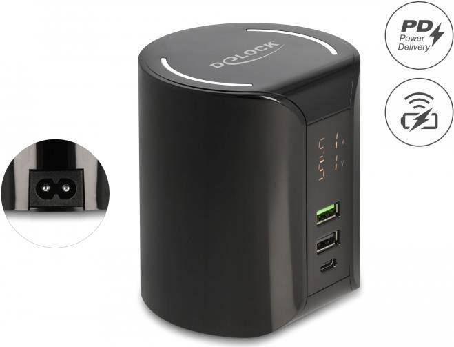 Delock Ladeschale für induktives Laden / Netzteil - 58 Watt - 3 A - Fast Charge,