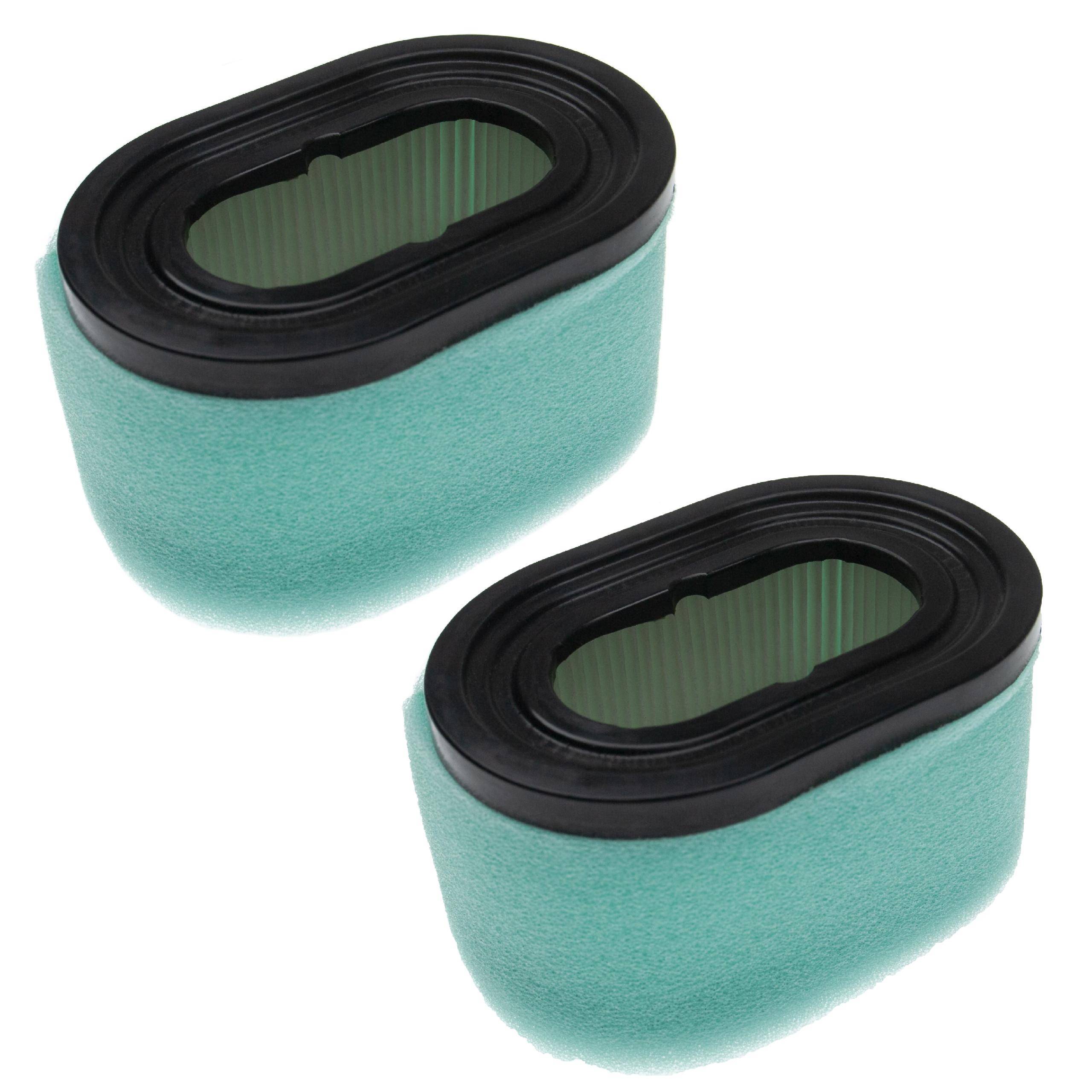 vhbw Filter Set kompatibel mit Briggs & Stratton 099772-0933-99 | Motor für Rasenmäher - Schwarz, Weiß, (2x Vorfilter, 2x Luftfilter)