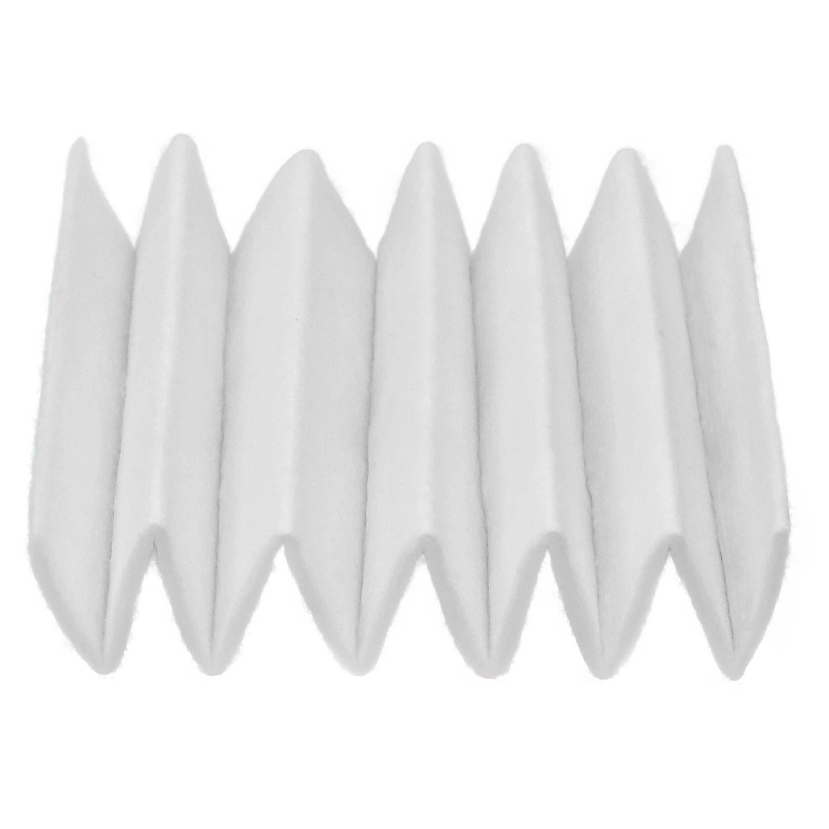 Ein weißes Akkordeon-Stil-Plisseefilter, wahrscheinlich für Filtrationszwecke verwendet.