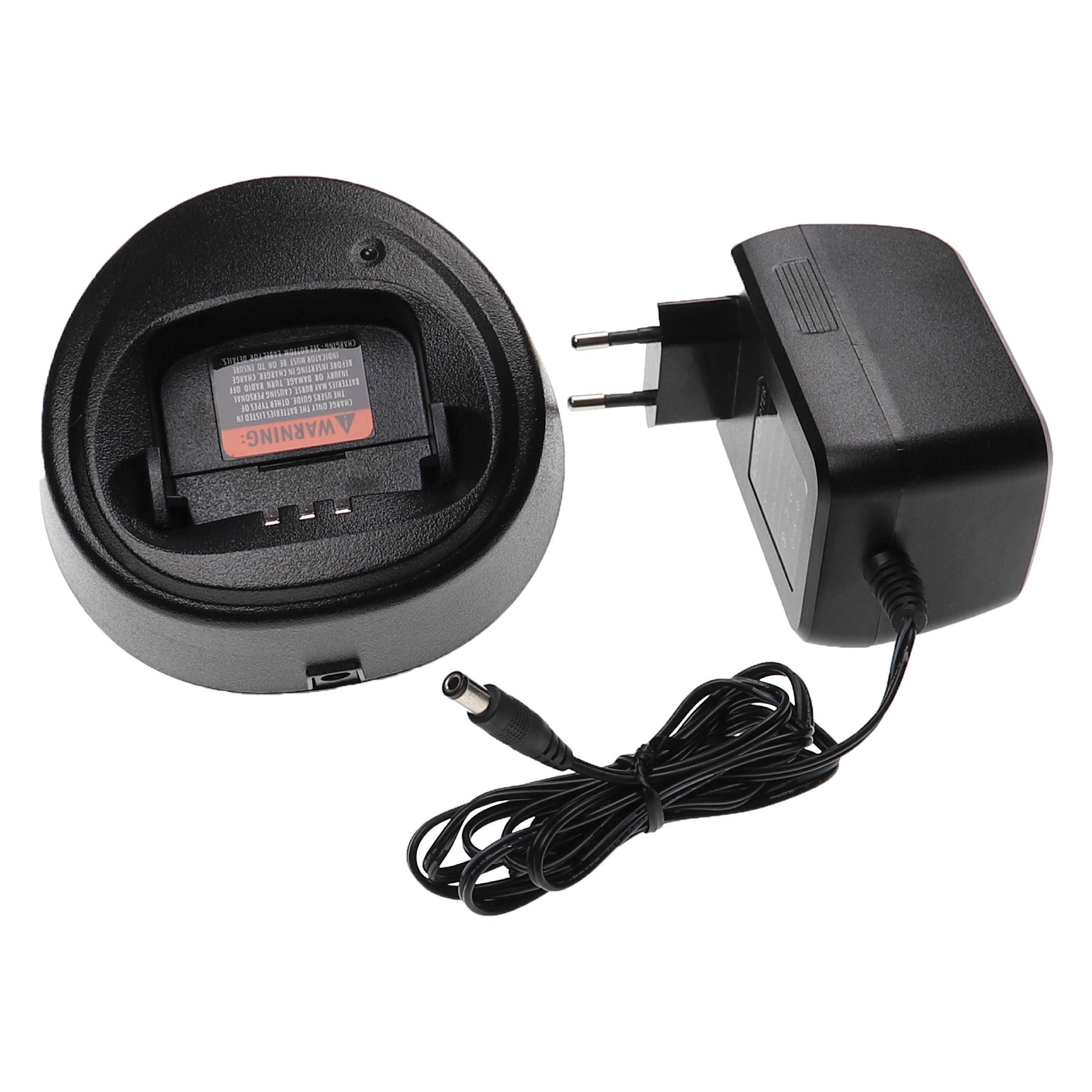 vhbw Ladegerät kompatibel mit Motorola NNTN4497BR Funkgerät-Akkus - Ladestation + Netzteil, 7,6 V, 0,9 A