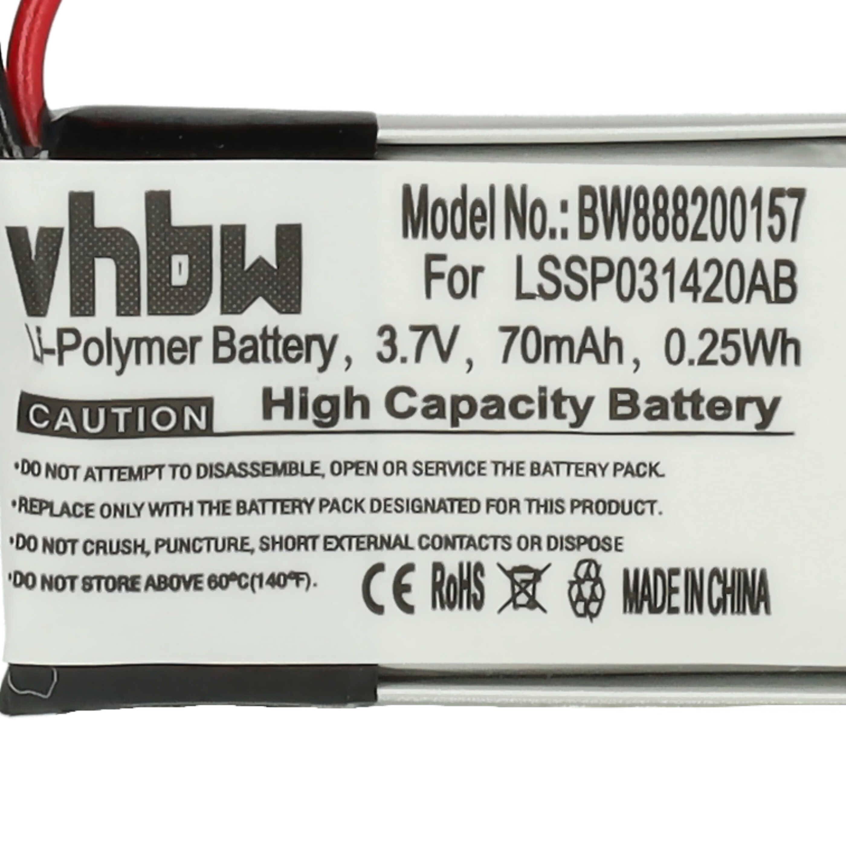 Batteriebezeichnung mit Modell „BW88200157