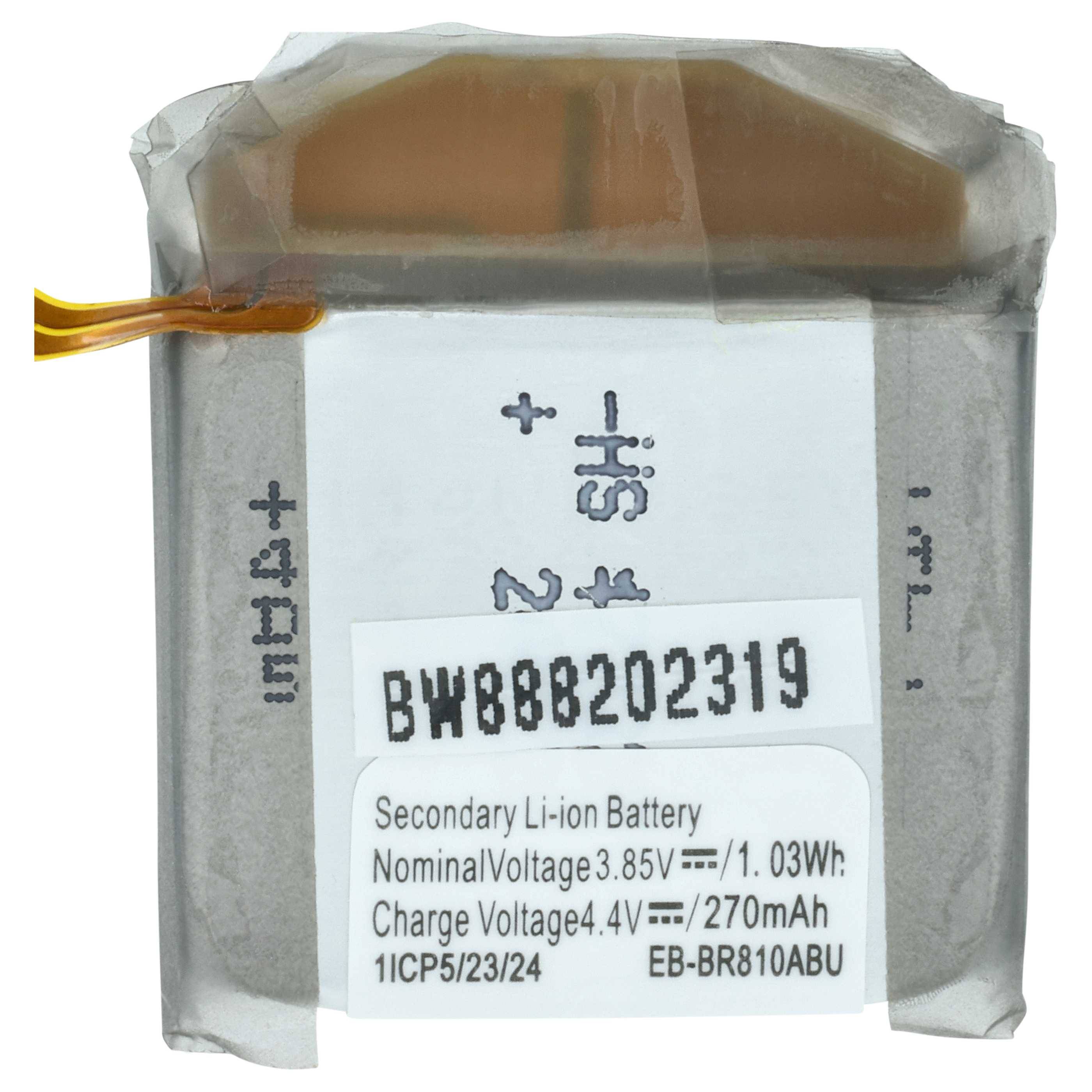 vhbw Akku Ersatz für Samsung EB-BR810ABU, GH43-04857A für Smartwatch Uhr Fitnessarmband (250mAh, 3,85V, Li-Polymer)