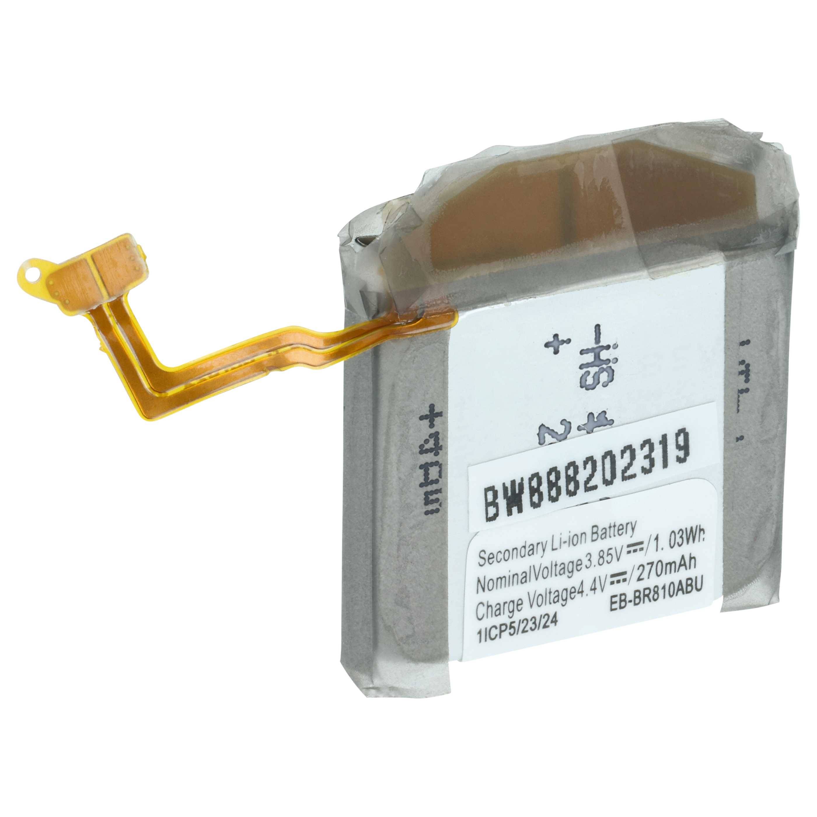 vhbw Akku Ersatz für Samsung EB-BR810ABU, GH43-04857A für Smartwatch Uhr Fitnessarmband (250mAh, 3,85V, Li-Polymer)