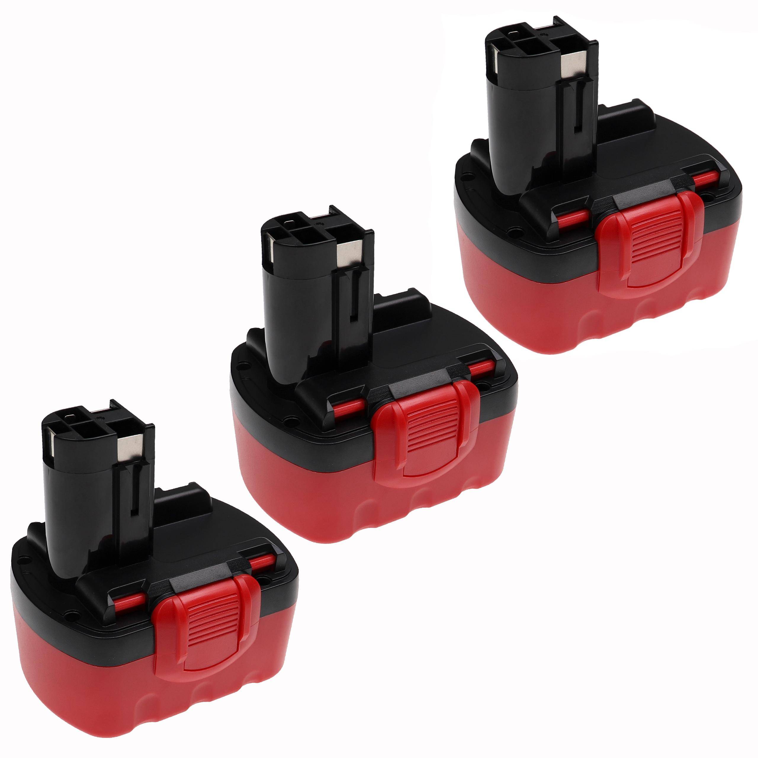 EXTENSILO 3x Akku kompatibel mit Bosch ART 26 Werkzeug (3300 mAh, NiMH, 14,4 V)