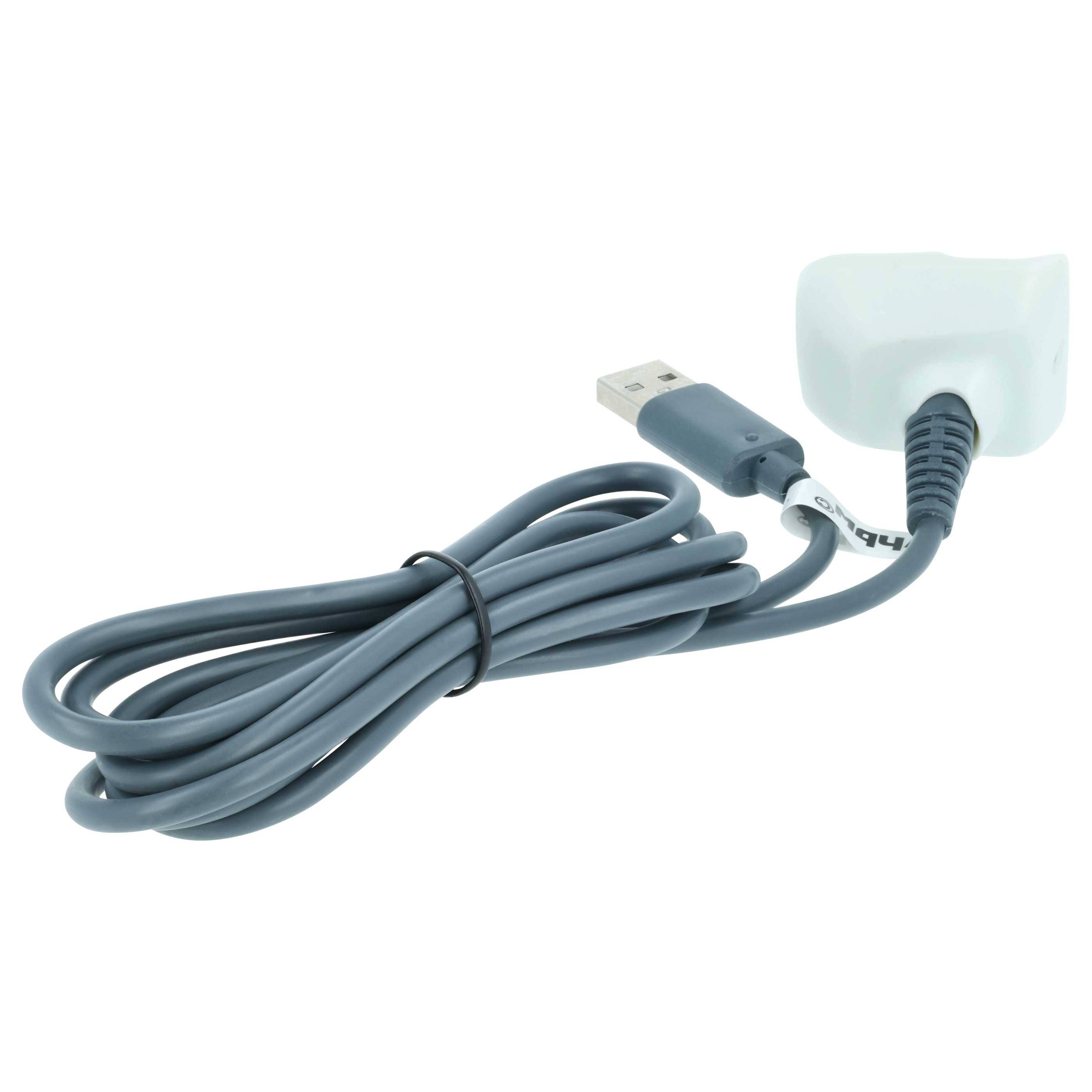 vhbw USB-Ladekabel kompatibel mit Microsoft Xbox 360 Spielekonsole - Kabel, 1,4 m Grau
