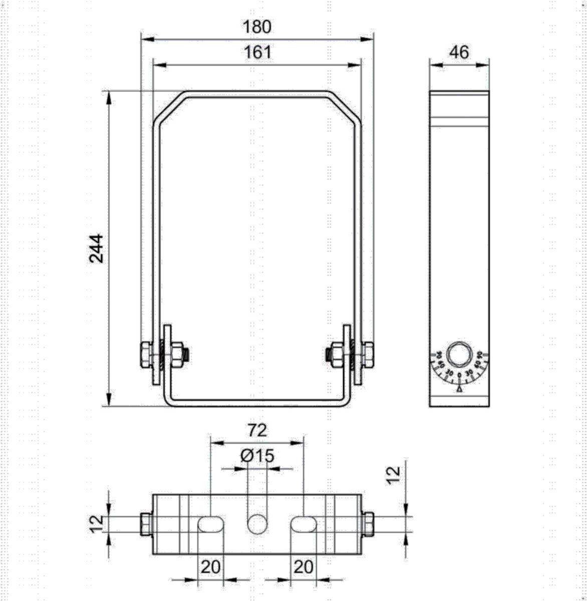 Philips Lighting Montagebügel BY121Z G5 BR L200