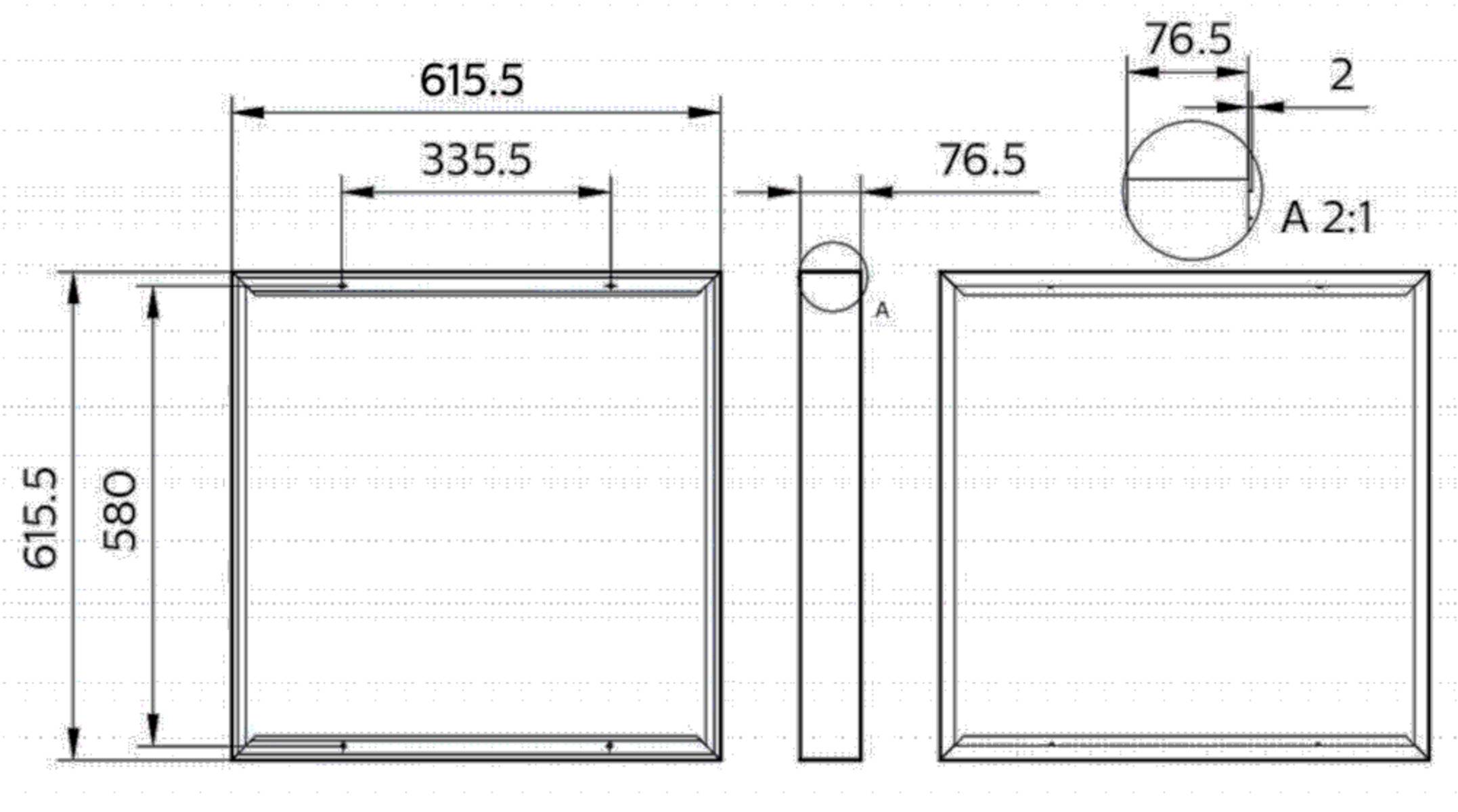 Philips Lighting Anbaurahmen RC132Z G5 SMB W60L60