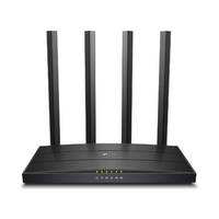 TP-Link Archer C6U, Wi-Fi 5 (802.11ac), Dual-Band (2,4 GHz/5 GHz), Ethernet/LAN, Schwarz, Tabletop-Router