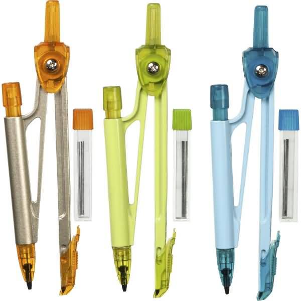 Schulzirkel SC300 mit Stifthalter farbig sortiert