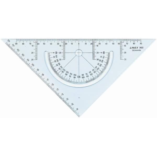 Geometrie-Dreieck 2622 22,5 cm transparent