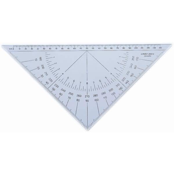 Nautischer Winkelmesser 2800M 28cm transparent