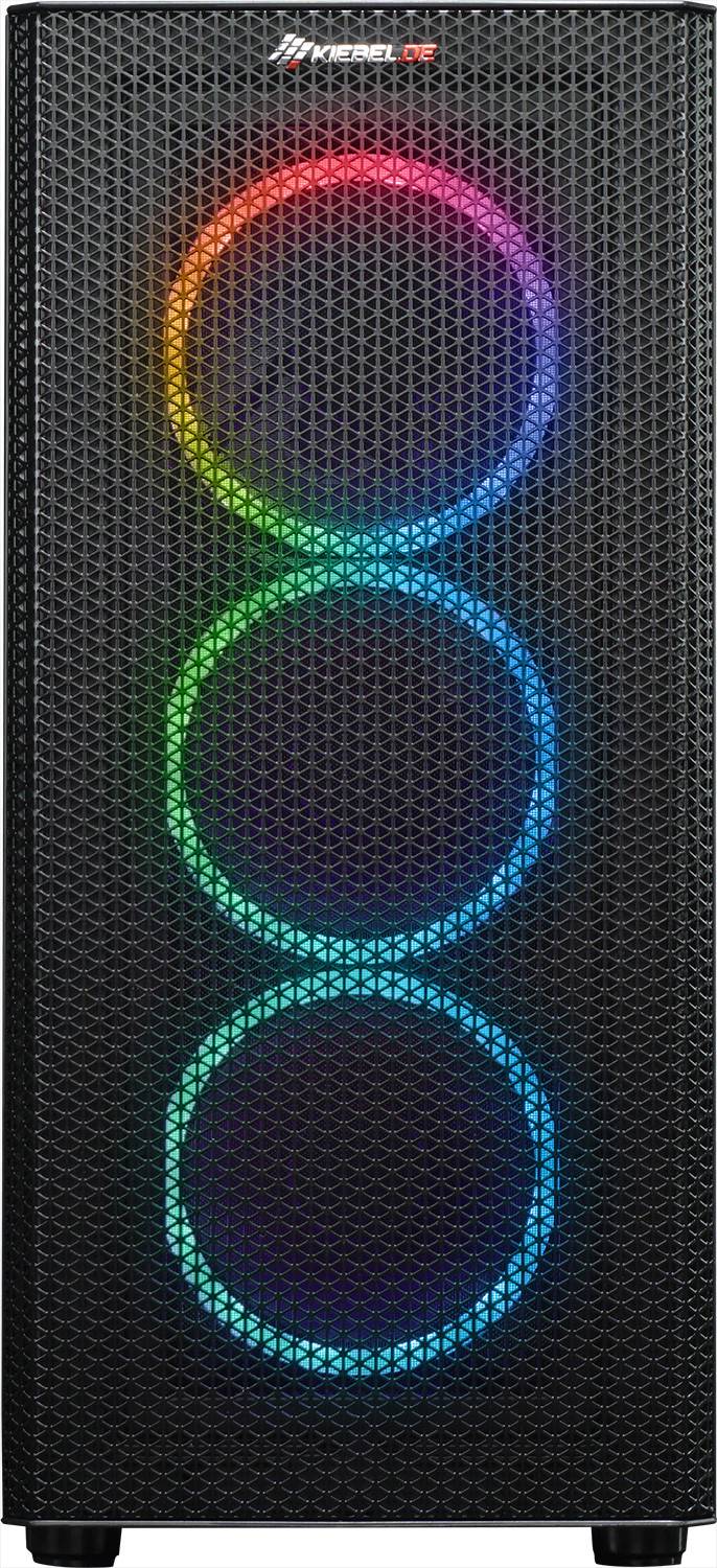 Kiebel PC Set Gaming mit 23.8 Zoll TFT Lightning V AMD Ryzen 5 5500, 32GB DDR4, RTX 3050 8 GB, 2TB SSD, WLAN, Win11
