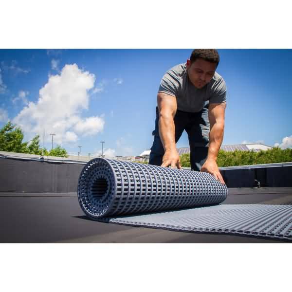Arbeitsplatzmatte Yoga Roll Roof 90cmx10m grau