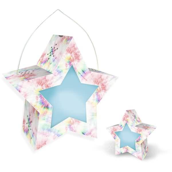 Laternen-Bastelset Twinkle Star 300g/qm 19,3x18,3x8cm Regenbogen