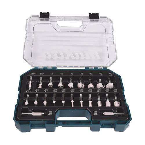 MAKITA D-74778 - Fräser-Set passend für Akku-Multifunktionsfräse & Oberfräse (8 mm | 22-teilig)