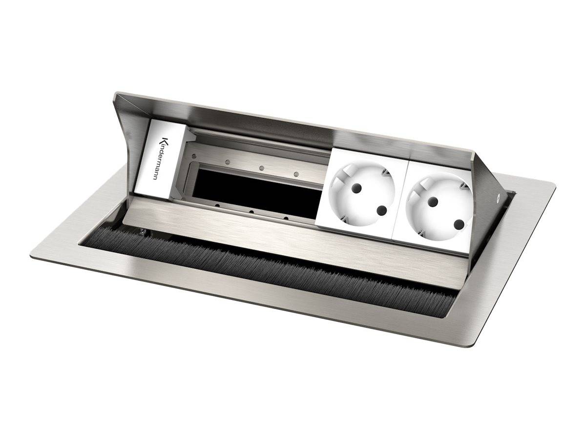 Kindermann CablePort standard² 4-fold - Steckdosengehäuse - oberflächenbündig mo