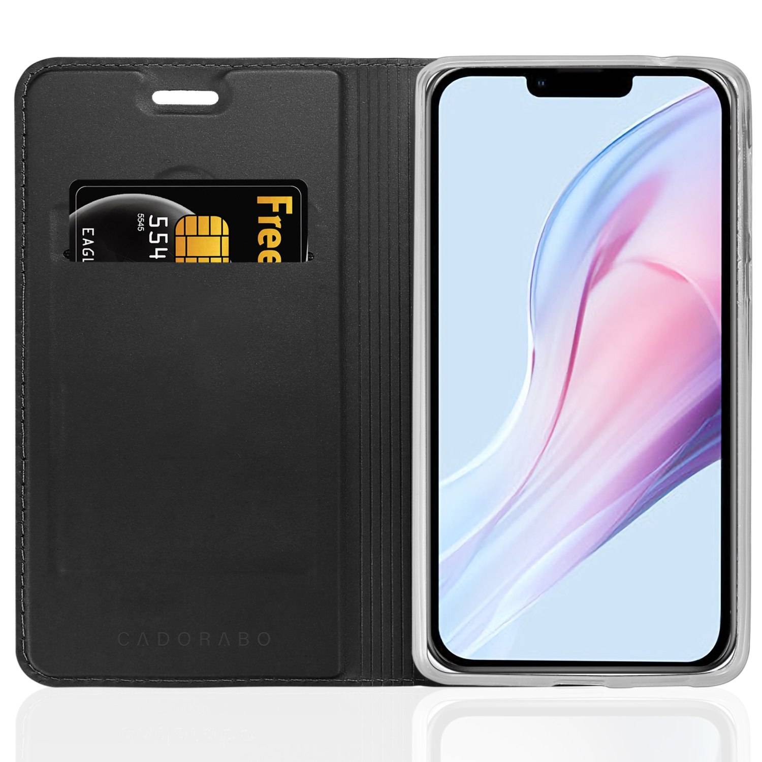 Cadorabo Handyhülle für Apple iPhone 13 MINI Schutz Hülle in Schwarz Cover Etui Book Case Booklet