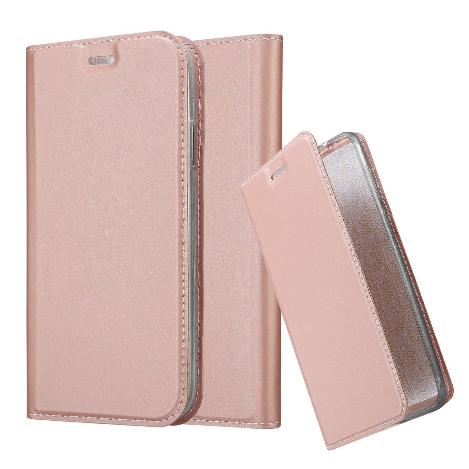 Cadorabo Handyhülle für Apple iPhone 13 MINI Schutz Hülle in Rosa Cover Etui Book Case Booklet