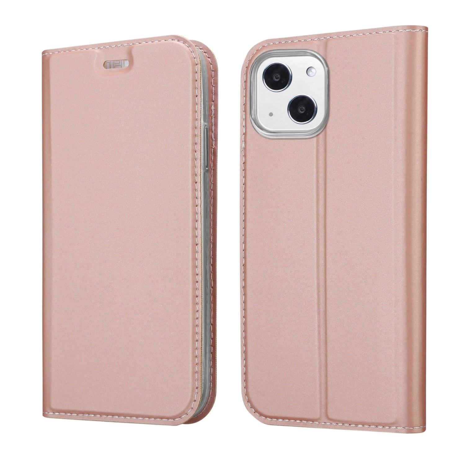 Cadorabo Handyhülle für Apple iPhone 13 MINI Schutz Hülle in Rosa Cover Etui Book Case Booklet